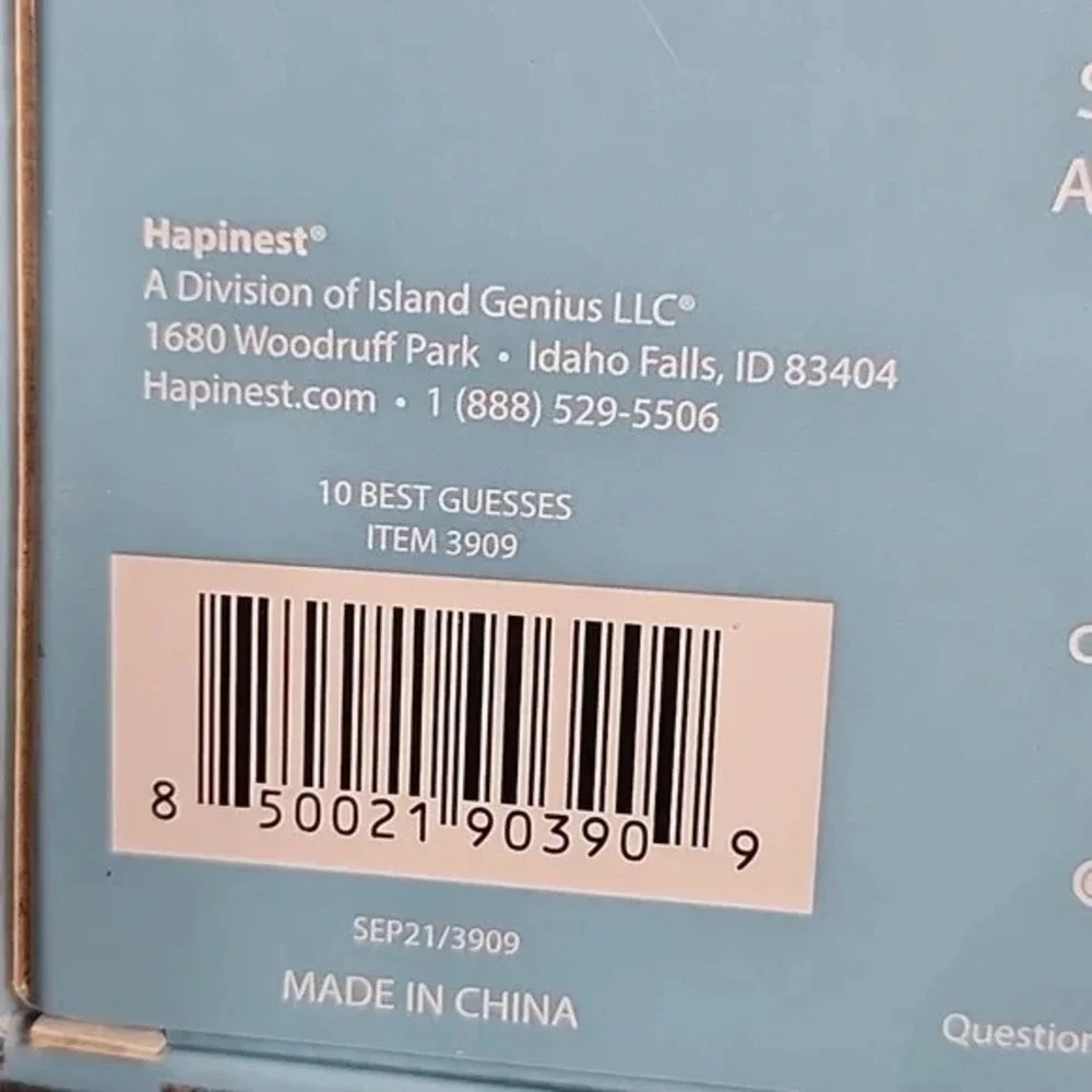 Hapinest Life On Earth 10‎ Best Guesses Card Game, Ages 5+, NEW